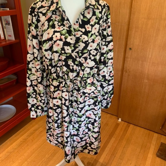 Floral Shirt Dress - Picture 2 of 3